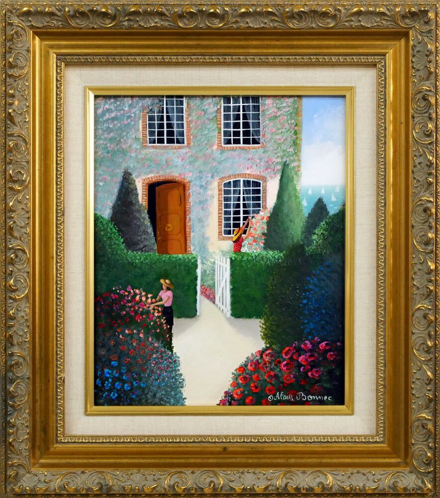 【真作】【直筆サイン】J・P・カシニョール「チューリップとプロフィール」【美品】 真作】【直筆サイン】J・P・カシニョール「チューリップとプロフィール