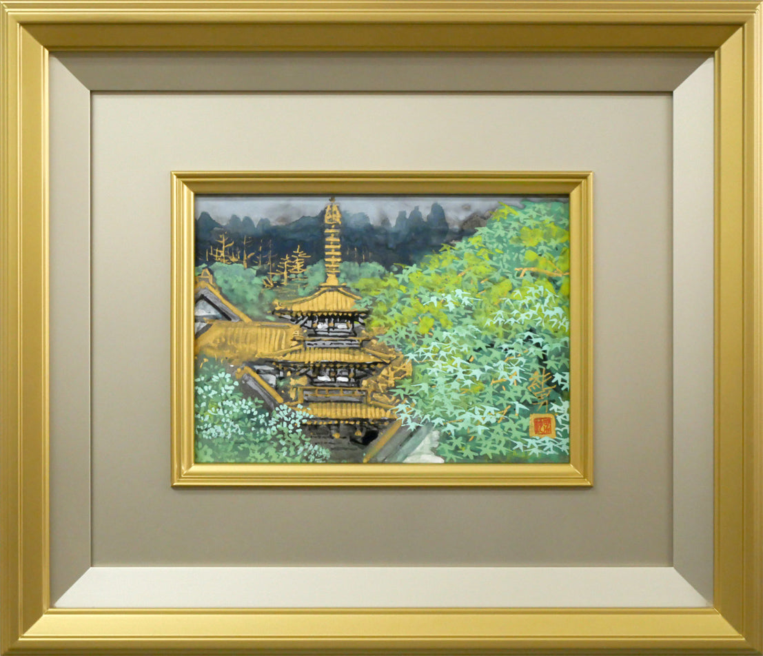 楽天市場】後藤純男 「 行く春大和 」 彩美版 ・ シルクスクリーン 手