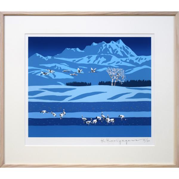 楽天市場】栗谷川 健一「丹頂鶴の世界（阿寒）」シルク