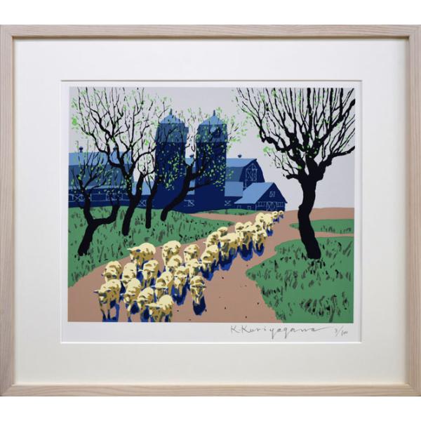 【真作】版画　作者不詳　サイン有　シルクスクリーン　風景画　名品　S150 楽天市場】栗谷川 健一「丹頂鶴の世界（阿寒）」シルクスクリーン版画