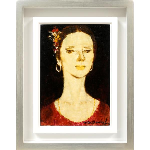 佐藤真一『横向き少女』油彩画【真作保証】 絵画 佐藤真一 『横向き少女』 油彩画 - 北海道画廊