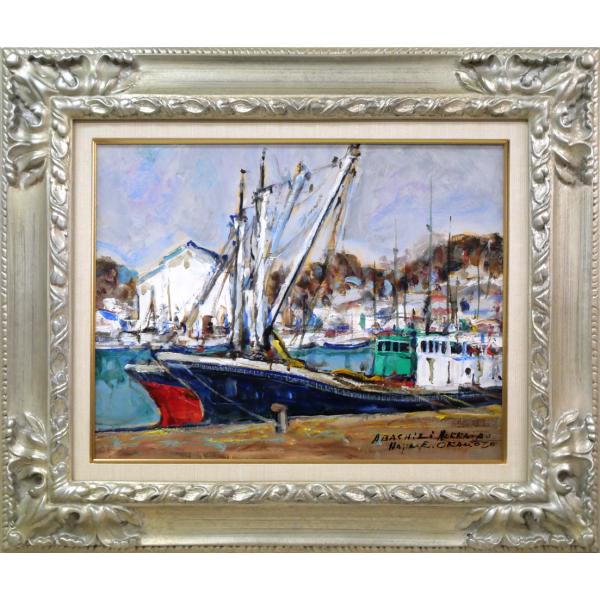 楽天市場】上代 誠「山女魚（楽古川・十勝）」油絵・変形15号 「一枚の