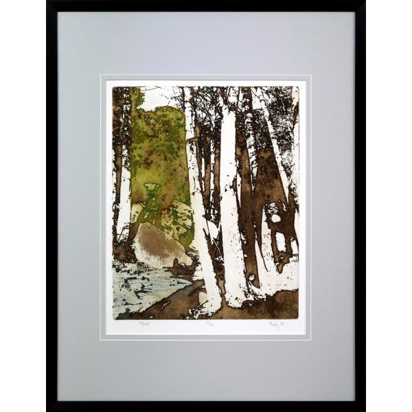 楽天市場】渋谷 栄一「鳥とステンドグラス」銅版画 春陽会会員 日本