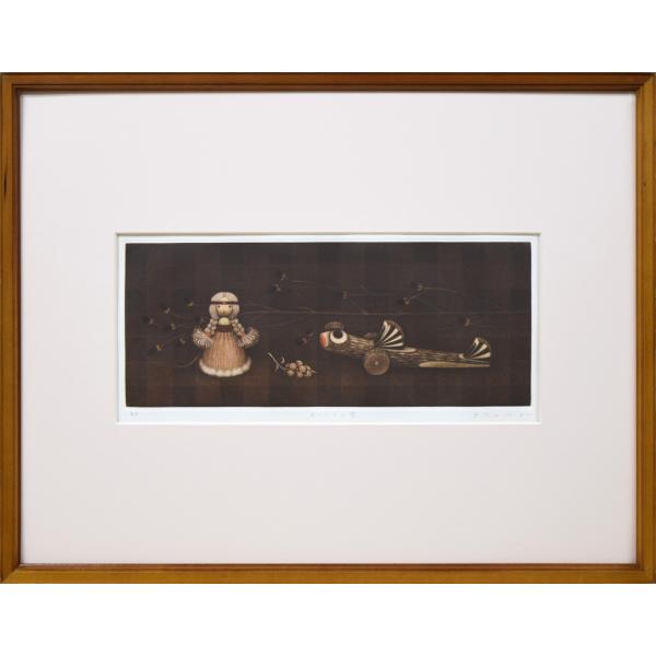 楽天市場】渋谷 栄一「鳥とステンドグラス」銅版画 春陽会会員 日本