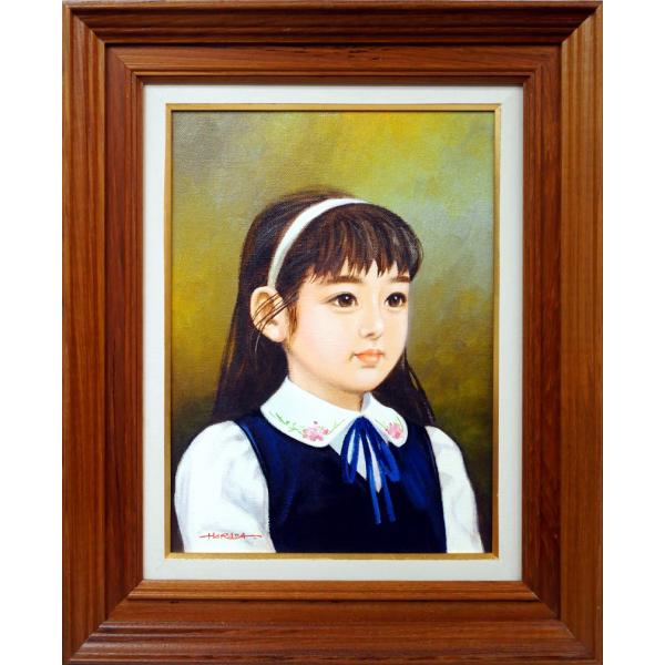 絵画　油彩画　少女　原田優　「希望」 絵画 油彩画 少女 原田優 「希望」