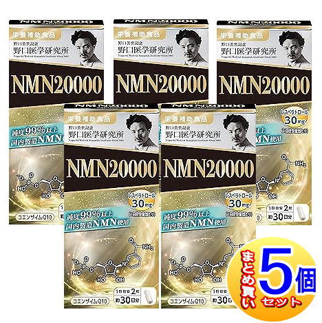 【5個仕掛ける】野口医科科学研究所 NMN20000 60錠【小型宅配便】