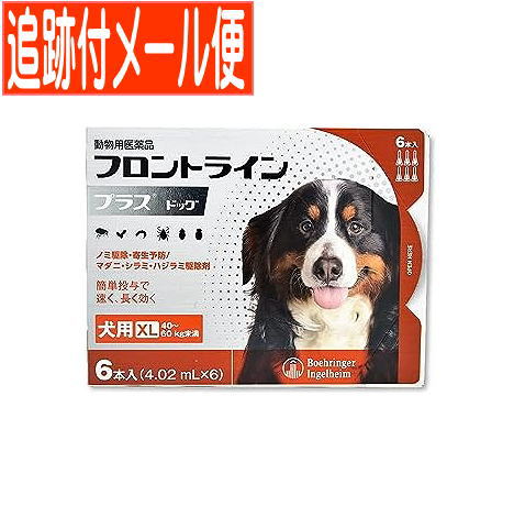 【メール便送料無料】【動物用医薬品】フロントラインプラスドッグ 犬用 XL 40～60kg未満 6本入