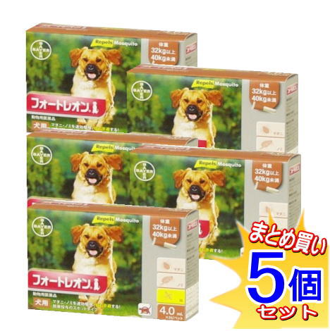 【5個セット】【動物用医薬品】フォートレオン 32kg以上40kg未満 4.0mlx3【小型宅配便】 14,964円