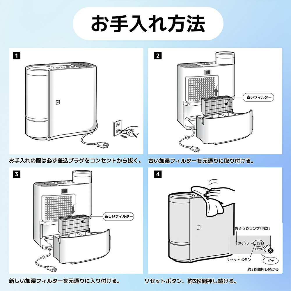 市場 2枚セット hvfy3 の代替品 HV-FS3 加湿 加湿フィルター シャープ 交換用 HV-FY3 フィルター