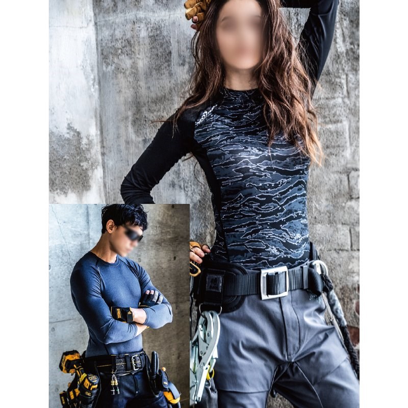 楽天市場 4038 Burtle ユニフォーム ポリエステル90 ポリウレタン 10 吸汗速乾 クールフィテッド インナー 長袖 男性用 メンズ 女性用 レディース 男女兼用 ユニセックス ことぶき衣料