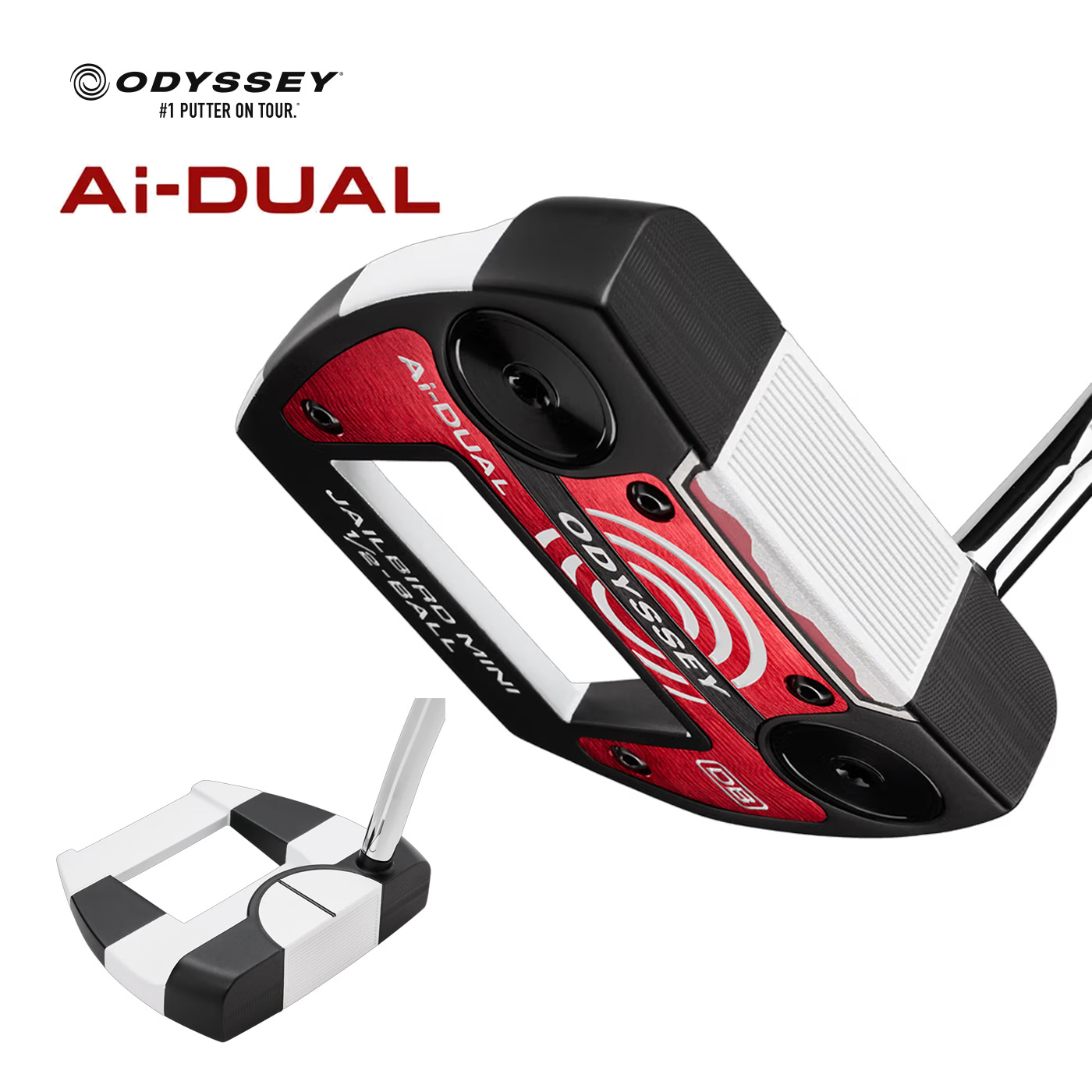 オデッセイ Ai-DUAL 1/2-BALL JAILBIRD MINI DBパター［日本仕様］エーアイデュアル1/2ボールジェイルバード ミニダブルベント ODYSSEY｜コトブキゴルフＫＧ&minus;ＮＥＴ