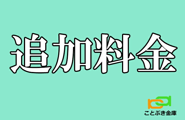 追加料金|ことぶき金庫