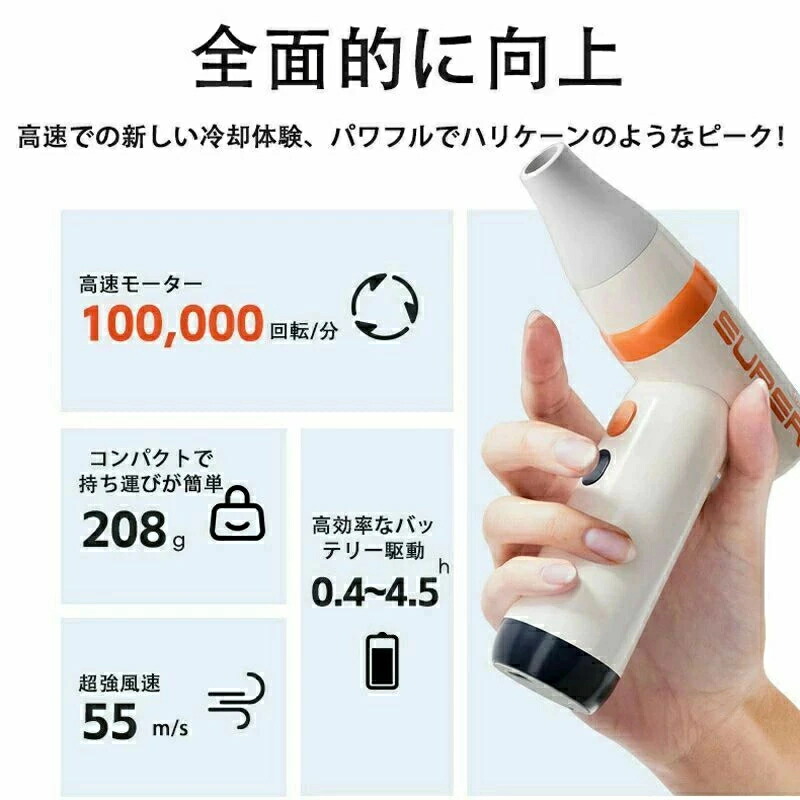 ブロワー 充電式洗車 ブロワー 強力除雪/洗車 ミニジェットファン ハイパワー電動送風機 家庭用 小型 ブロワージェットミニブロワー ミニジェットファン 激吹きミニサイズブロワー 除塵ファン 手持ち 電動工具 52+M/S 100000RPM 車/キーボード掃除 屋外クリーナー