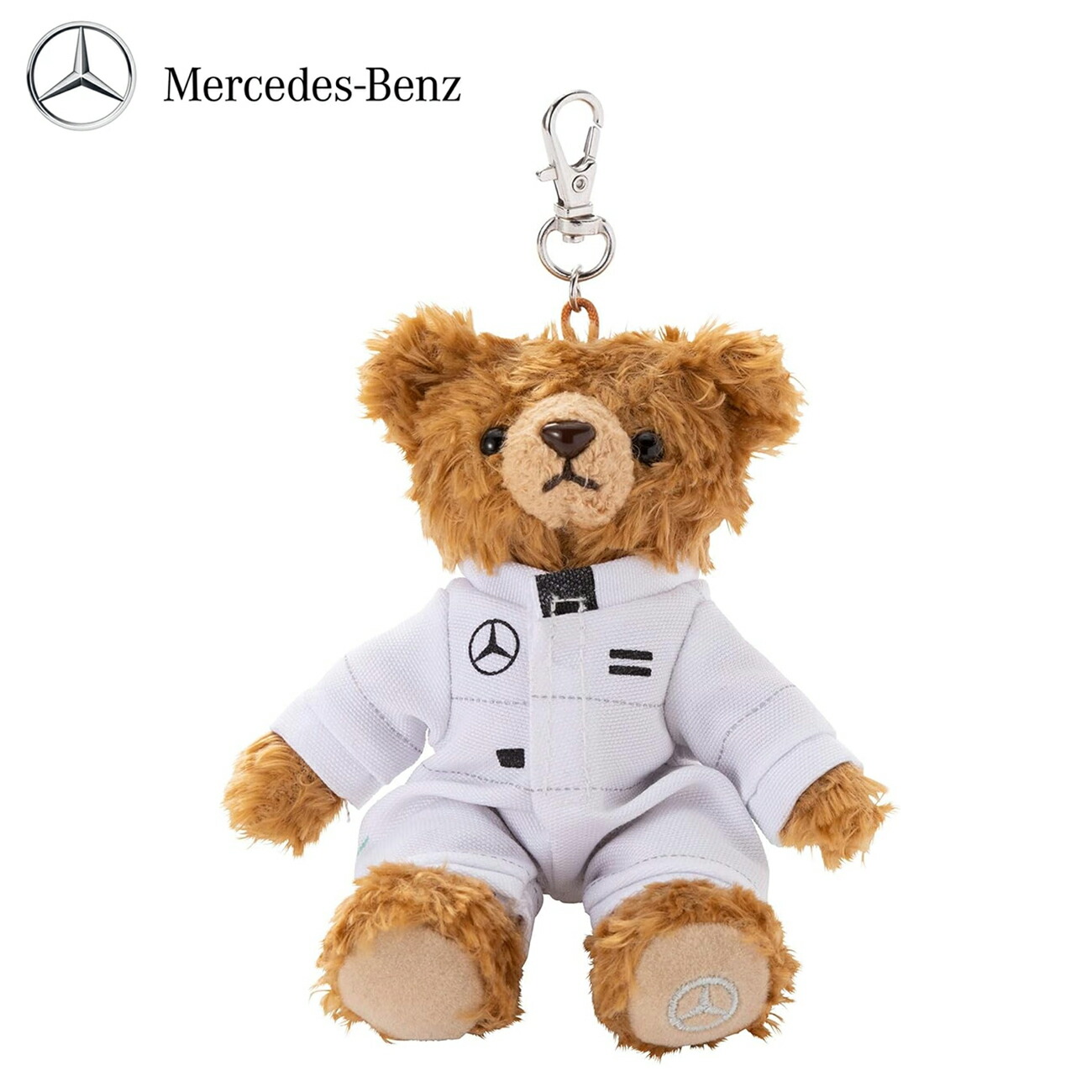 Mercedes-Benz × Steiff キーリング テディベア ホワイト メルセデス・ベンツ コレクション】純正 Mercedes-Benz×Steiff