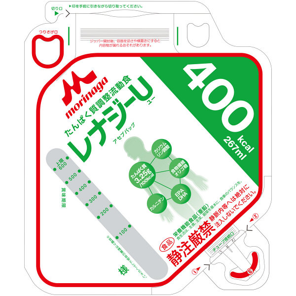 【今日このごろ尖んがり4倍好いかげんに】株式会社クリニコタンパク質自然調整流れ食 レナジーUアセプバッグ 400キロカロリーヴァニラ味わい 267ml×20個入［品番：650848］【栄養分役立つこと食料雑貨類（ジンク）】【たんぽぽ薬房】（送りとどけるまで7～14議事日程です・ご申し付ける後の取り止める不可） 流動食-医薬品・コンタクト・介護