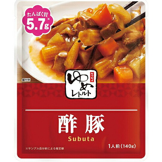 【本日ポイント4倍相当】キッセイ薬品工業ゆめレトルト 酢豚140g×30袋【JAPITALFOODS】 (発送までに7~10日かかります・ご注文後のキャンセルは出来ません)|神戸たんぽぽ薬房