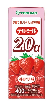 【本日ポイント4倍相当】テルモ テルミール2.0アルファ200ml（TM-T20020A・ストロベリー味）24個入 【たんぽぽ薬房】（発送まで7～14日程です・ご注文後のキャンセルは出来ません）