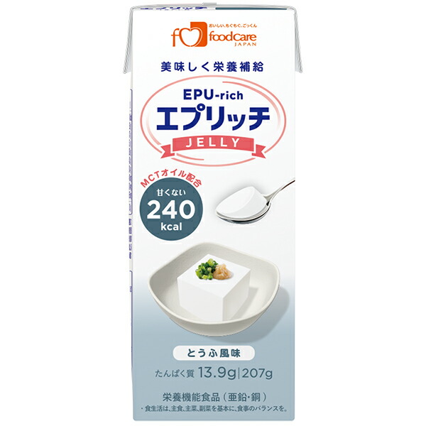 【送料無料】【お任せおまけ付き♪】株式会社フードケアエプリッチゼリーとうふ風味　207g&times;48個セット【栄養機能食品（亜鉛・銅）】＜エネルギー、たんぱく質が補給できるゼリー＞【JAPITALFOODS】(商品発送に6-10日程)(キャンセル不可)【△】｜神戸たんぽぽ薬房
