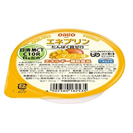 【3％OFFクーポン 4/4 20:00～4/10 01:59迄】【送料無料】【お任せおまけ付き♪】 日清オイリオグループ株式会社 エネプリン　マンゴー味　40g×18個 ◆発送に1週間前後かかります・キャンセル不可 【北海道・沖縄は別途送料必要】【△】