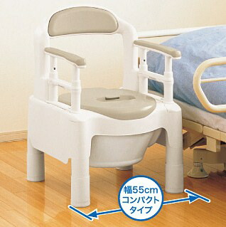 【本日ポイント4倍相当】【送料無料】【お任せおまけ付き♪】アロン化成&ldquo;安寿&rdquo;ポータブルトイレ FX-CP &ldquo;ちびくまくん&rdquo;・ノーマルタイプ（ベージュ・533-550）1台～幅55cmの超コンパクトサイズで機能も充実！～【△】｜神戸たんぽぽ薬房