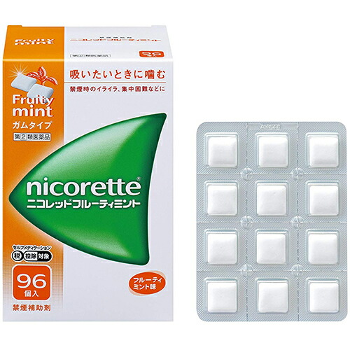【第(2)類医薬品】【送料無料】【お任せおまけ付き♪】 【本日ポイント4倍相当】アリナミン製薬(旧武田薬品・武田コンシューマヘルスケア) (セルフメディケーション税制対象) ニコレットフルーティミント(96コ入) 【△】