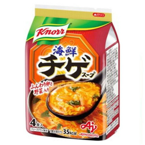 【本日ポイント4倍相当】味の素 株式会社 「クノール(R) 海鮮チゲスープ」４食入袋 37.6g×10個セット 【■■】 4,855円