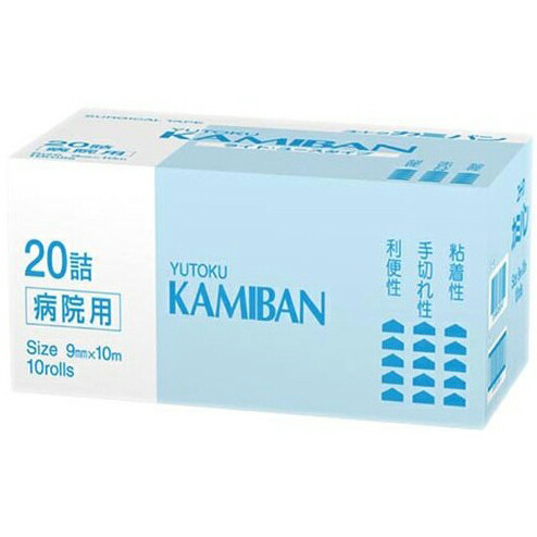 【本日ポイント4倍相当】ユートク(祐徳薬品) 粘着紙テープ ユートクカミバン 9MM×10M×200巻【RCP】