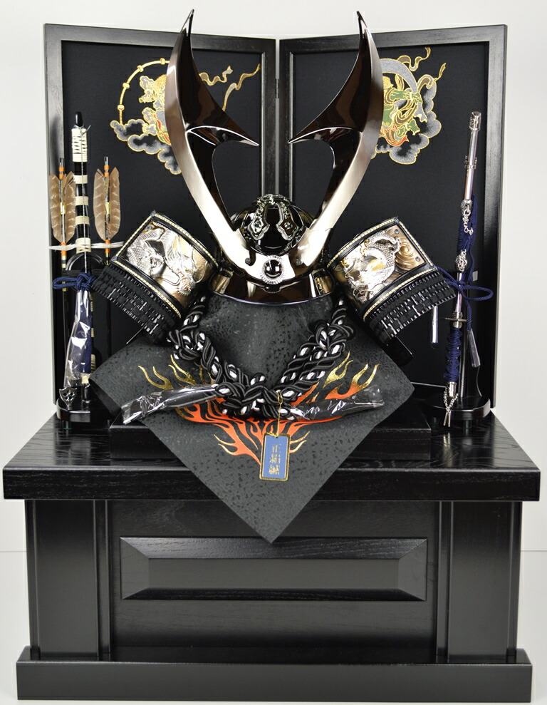 楽天市場】【五月人形】25号着用兜収納飾り【北寿】金龍盛上隼着用兜