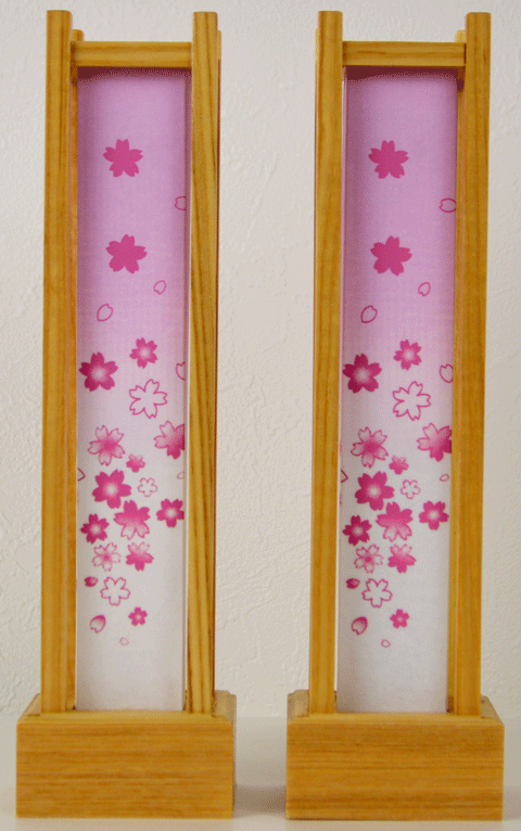 【ひな人形】 灯り 和洛クリヤー なごみ ※高さ 25cm　２個（一対） ※発光ダイオード（白色） 　コードレスタイプ 　コイン（ボタン）電池式 10,450円