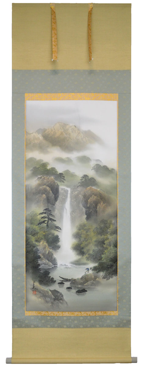 楽天市場】【特価品】山水 掛け軸尺八立『水墨山水』平野 翠雪（ひらの