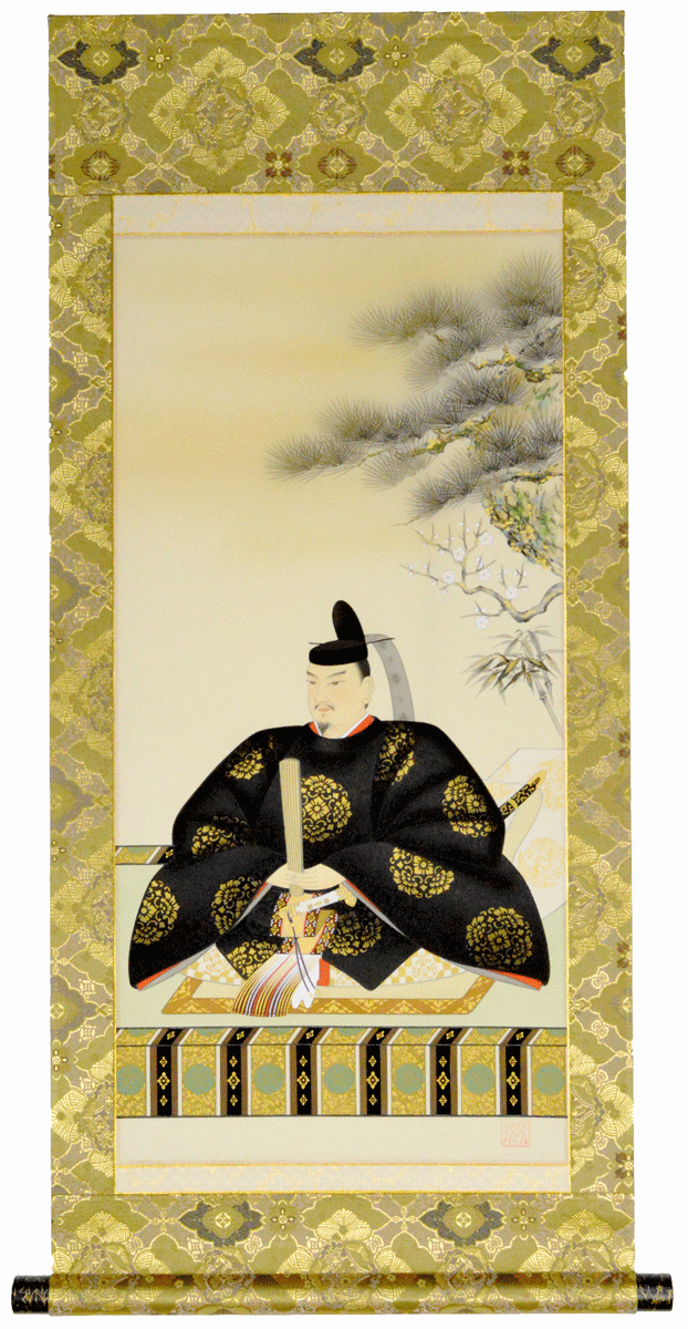 楽天市場】【天神様】 ミニ掛け軸尺二巾アンドン『菅原道真公』井藤 華