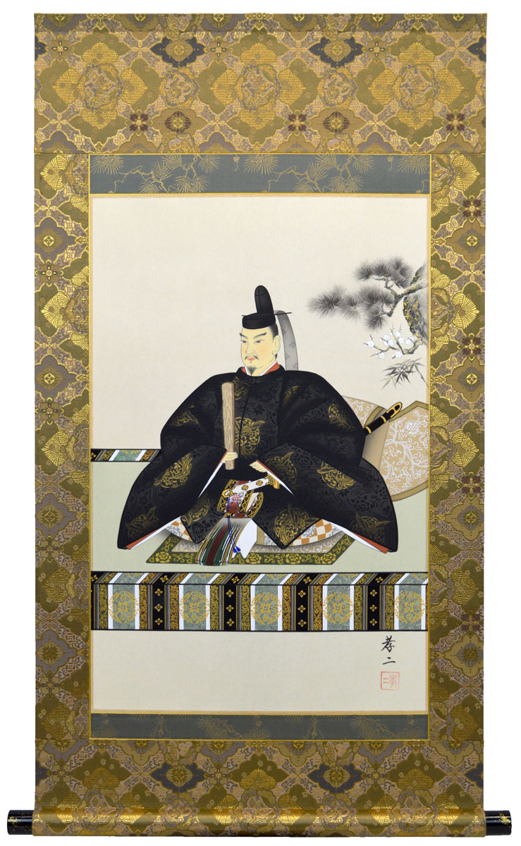 楽天市場】【天神様】 ミニ掛け軸尺二巾アンドン『菅原道真公』井藤 華