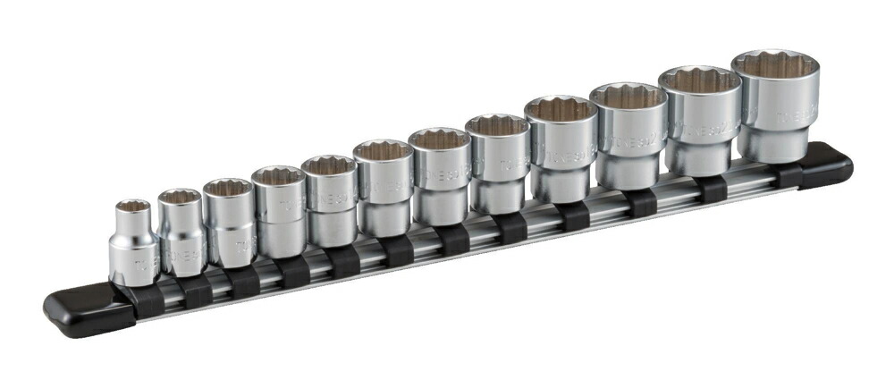 TONE ソケット仕掛ける(12角 保持者付) 12pcs 固定ディスク312A ソケットレンチ用ソケット-DIY・工具-締付工具