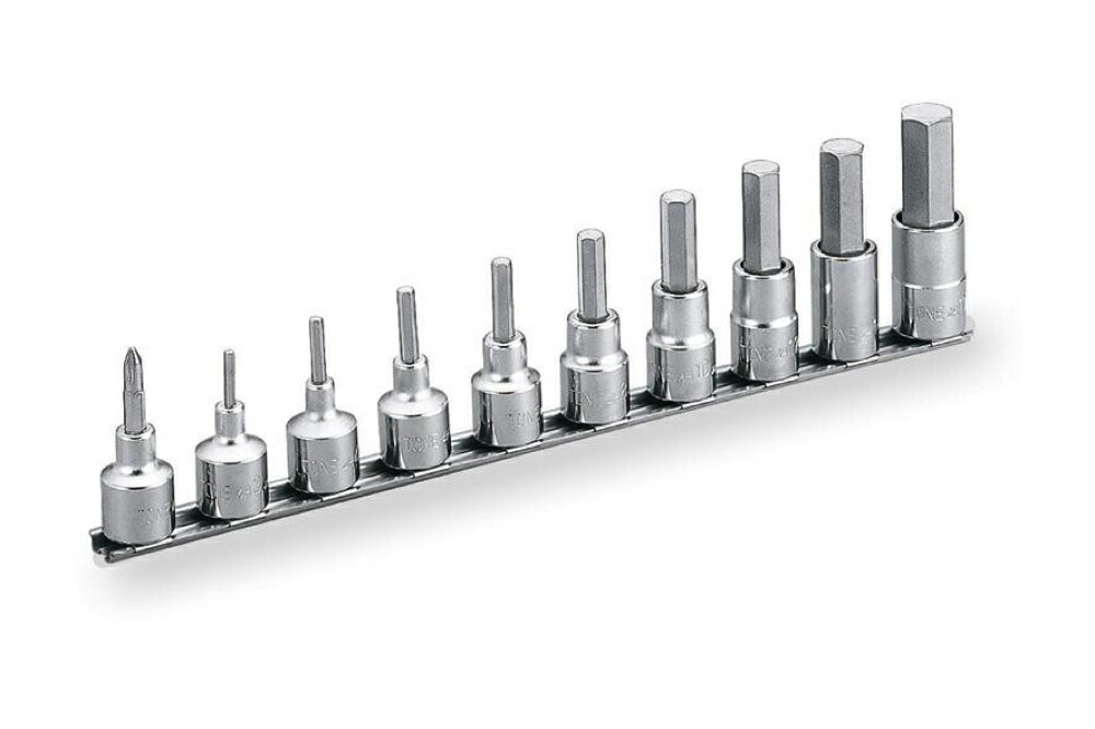 TONE ヘキサゴンソケットセット(ホルダー付) 10pcs HH410