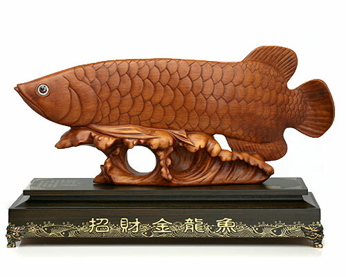 木製 鮮やかな魚の彫刻 アジア·アロワナ 楽天市場】アロワナの置物 招財銅製大龍魚 : 中国貿易CTC