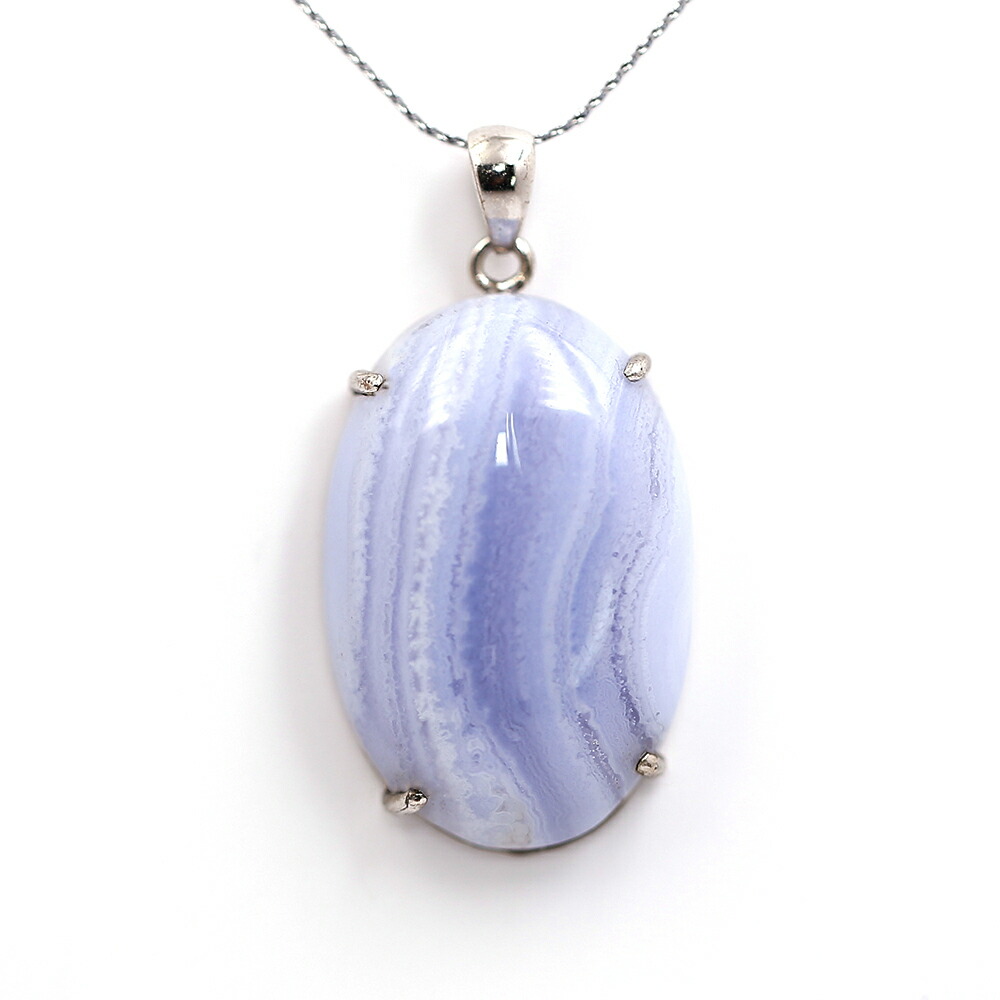 楽天市場】ブルーレースアゲートAAA ドロップ型 Silver925 ペンダント