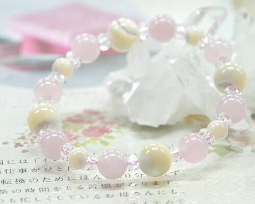 楽天市場】翡翠 ローズクォーツ マザーオブパール 8mm ブレスレット