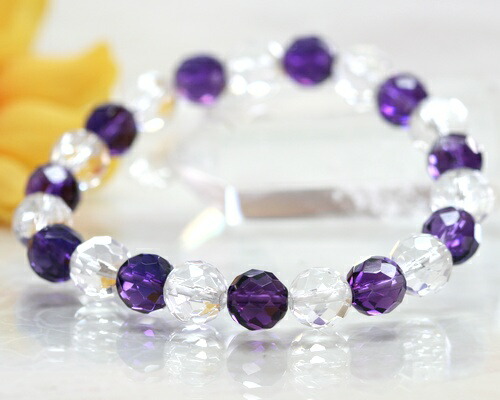楽天市場】高品質 天然 アイリスアメジスト ブレスレット 虹入り 直感