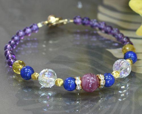 15～16mm　超大玉　ゴールドルチル　ラピスラズリ　アメジスト　天然石　ブレス 楽天市場】ラピスラズリ ゴールドルチル シトリン ブレスレット 天然石