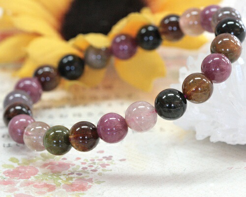 Kouunoisi Tourmaline Bracelet Tourmaline Bracelet Birthstone October Birth Stone 7 5 Mm Beads
