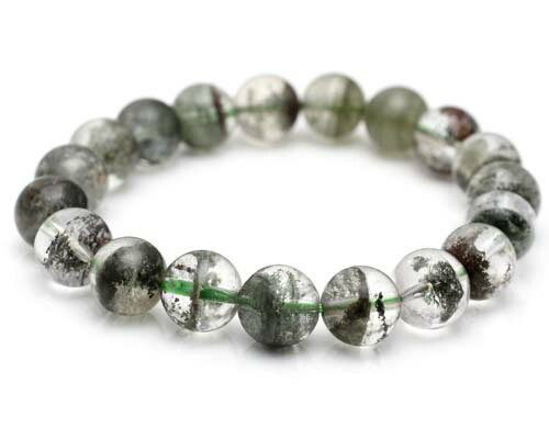 天然石 ブレスレット ガーデンクォーツ ブレスレット ファントムクォーツ ブレスレット 庭園水晶 パワーストーン ブレスレット 異像水晶 【一点物】