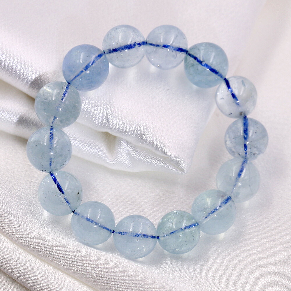 楽天市場】天然石 高ランク アクアマリン ブレスレット 大玉
