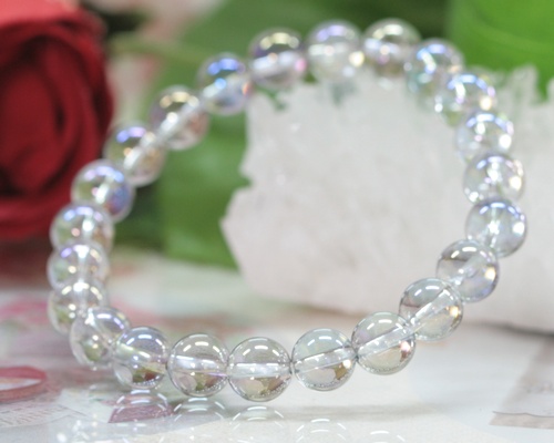 楽天市場】天然石水晶アクアオーラ アクアオーラ ブレスレット