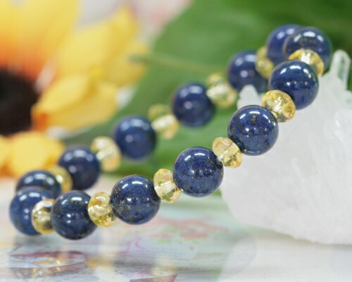 楽天市場】ラピスラズリ ゴールドルチル シトリン ブレスレット 天然石