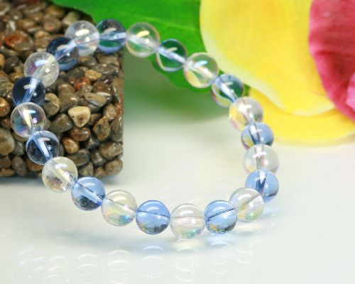 楽天市場】高品質 水晶 ブレスレット 天然石 パワーストーン オーロラ