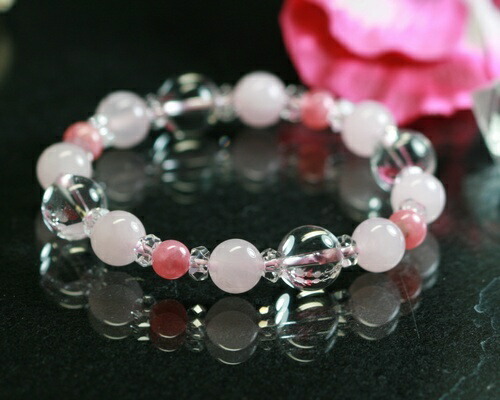 楽天市場】ピンクオパール ローズクォーツ 水晶 ブレスレット ピンク