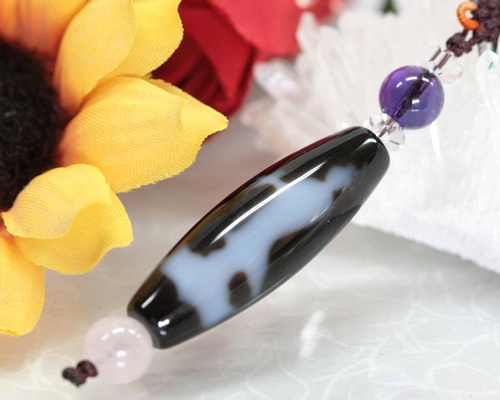 楽天市場】チベット天珠 観音天珠 ストラップ 天珠 観音 カーネリアン