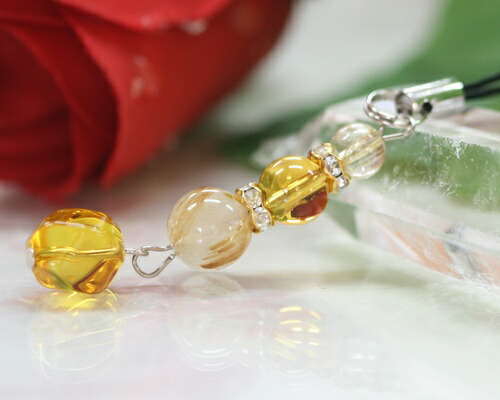 楽天市場】パワーストーン ストラップ ルチルクォーツ 水晶 ストラップ