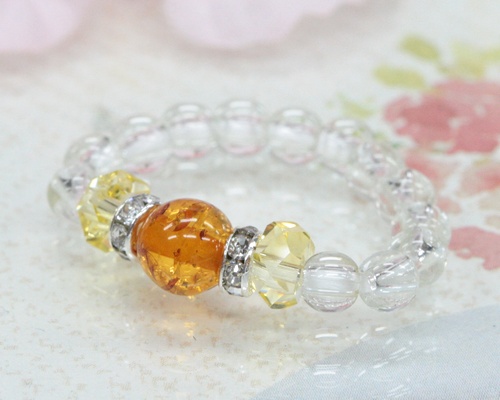 ✴️キラキラ　ボタンカット水晶　ラベンダー翡翠　翡翠ブレスレット　天然石　翡翠 ✴️キラキラボタンカット水晶ラベンダー翡翠翡翠ブレスレット