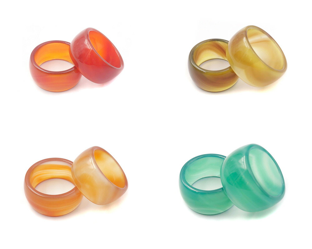 楽天市場】メノウ(瑪瑙)リング(大) オレンジ/グリーン/モスグリーン